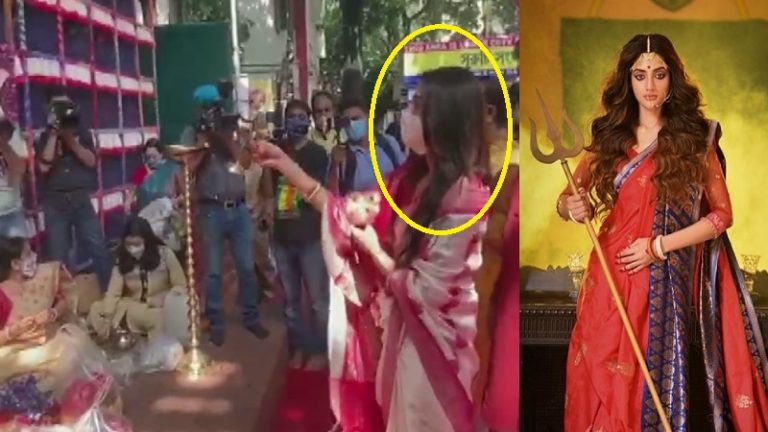 ‘ये पत्थर की पूजा है’: दुर्गा पूजा पंडाल में TMC सांसद नुसरत जहाँ के नृत्य व पूजा करने पर भड़के इस्लामी कट्टरपंथी