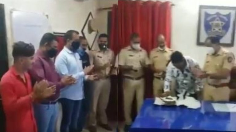 पहले गुंडा अयान खान का, अब भू-माफिया का… मुंबई पुलिस थाने में केक खिला मनाती है बर्थडे, Video वायरल