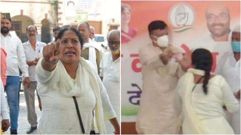 ‘बलात्कारी को टिकट दिया, थप्पड़ मार कर सुकून मिला’ – कॉन्ग्रेसी नेताओं में हाथापाई, महिला नेता ने भी कूटा