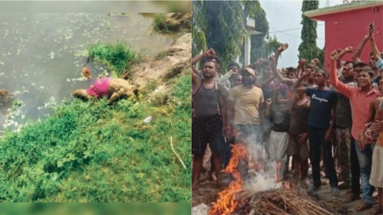 नशे में धुत पुलिस ने फिंकवाई माँ दुर्गा की मूर्ति, दान के पैसे और जेवर भी ले गए: ग्रामीणों का दावा, पुलिस ने नकारा