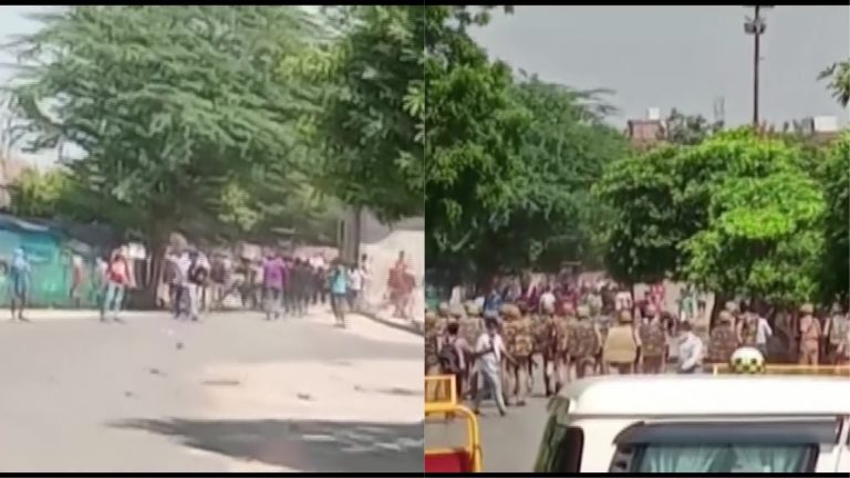 आगरा में वाल्मीकि समाज के लोगों ने हाथरस केस में विरोध प्रदर्शन के दौरान पुलिस पर किया पर पथराव, लाठीचार्ज