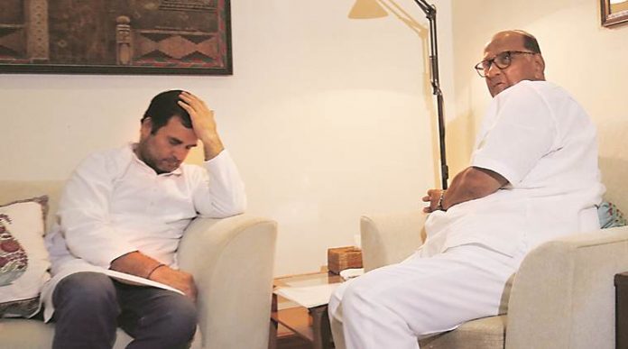 राहुल गाँधी और शरद पवार