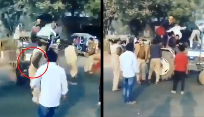यूपी में प्रदर्शनकारी किसानों ने ट्रैक्टर से पुलिस कर्मियों को रौंदने की कोशिश की: वीडियो वायरल, कार्रवाई के निर्देश