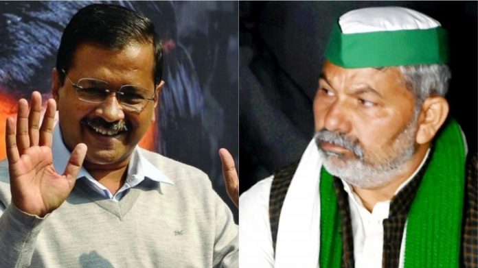 केजरीवाल-टिकैत