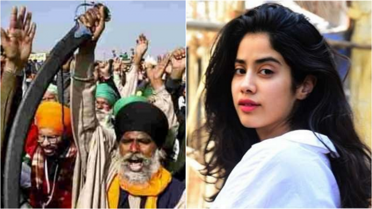 जाह्नवी कपूर की फिल्म की शूटिंग में ‘किसान प्रदर्शनकारियों’ का फिर अड़ंगा, कहा- बाहर निकलो और हमारा समर्थन करो