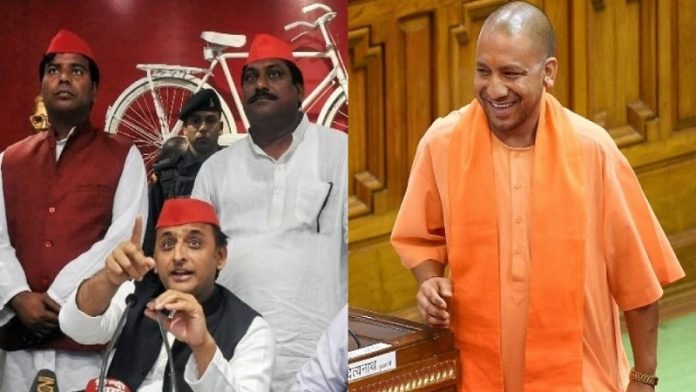योगी आदित्यनाथ, लाल टोपी, सपा