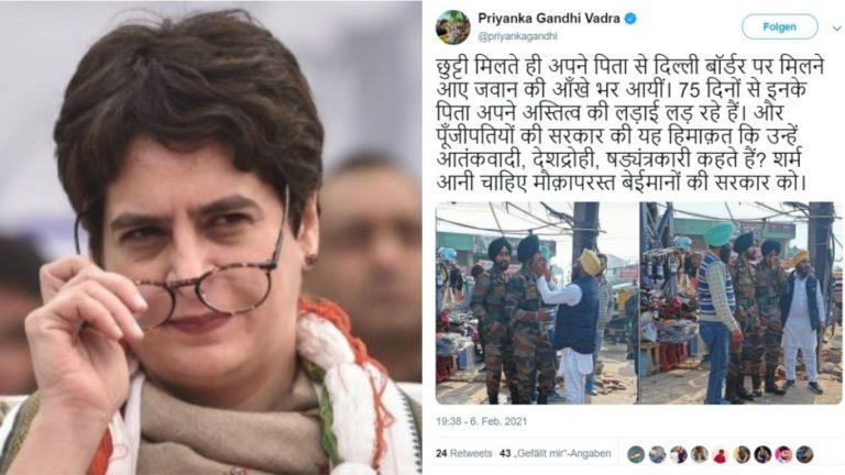प्रियंका वाड्रा ने लोगों को भड़काने के लिए फिर शेयर की फर्जी तस्वीर, पोल खुलने पर झूठ बोलते नजर आए कॉन्ग्रेसी