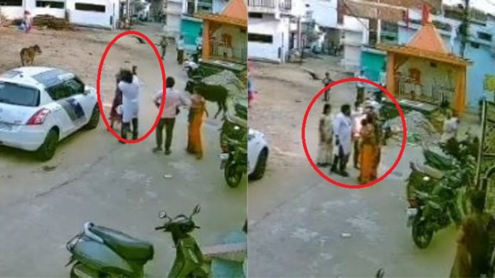 कॉन्ग्रेस नेता महिला थप्पड़