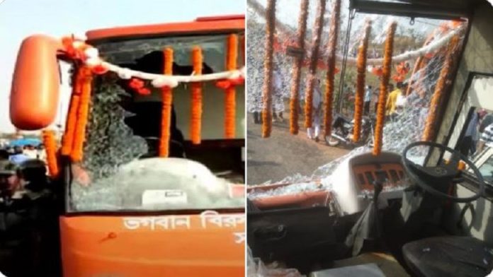 बाबा साहेब रथयात्रा पुरुलिया तोड़फोड़