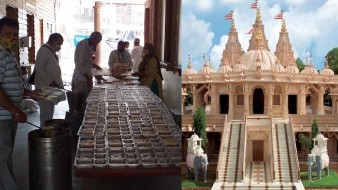 इस्कॉन, स्वामीनारायण, मंदिरों द्वारा सेवा, कोरोना