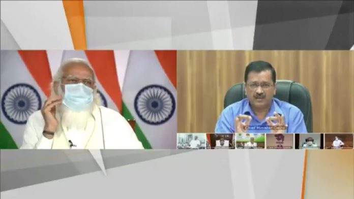पीएम मोदी, अरविंद केजरीवाल, बैठक