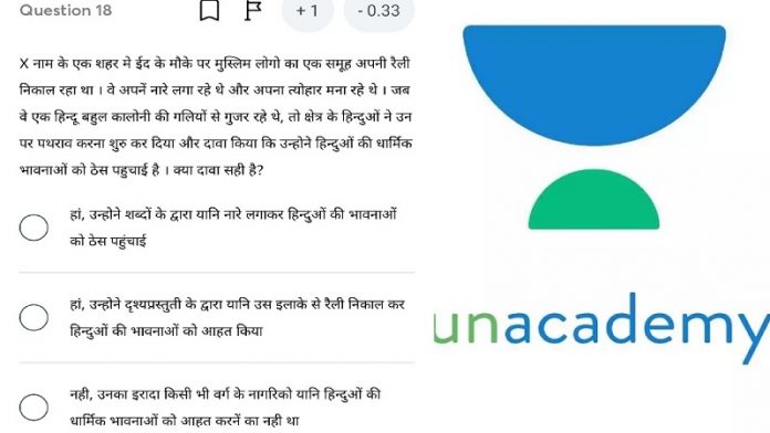 Unacademy, हिन्दफोबिया, हिन्दू, मुस्लिम