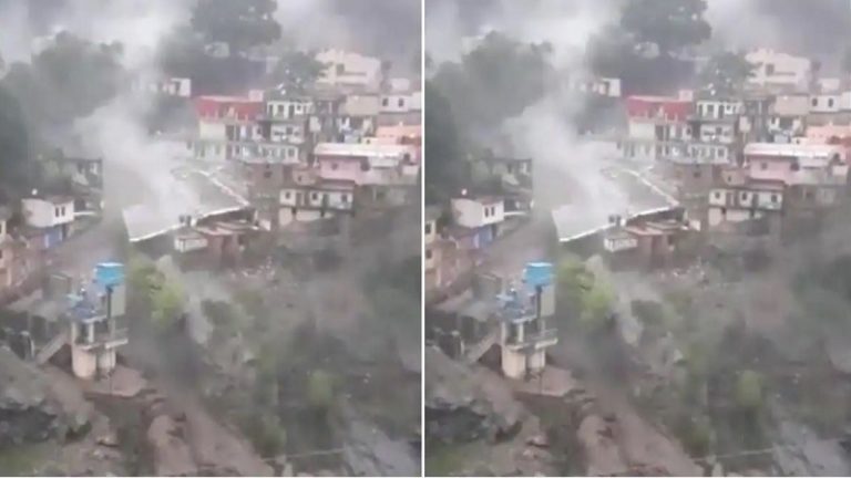उत्तराखंड: देवप्रयाग में बादल फटने से मची तबाही, आईटीआई भवन सहित कई दुकानें ध्वस्त, लॉकडाउन की वजह से बचे लोग
