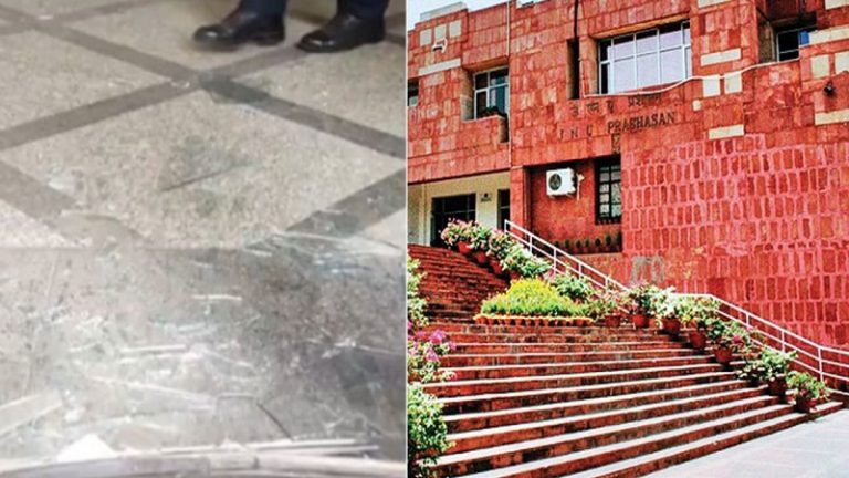 JNU की लाइब्रेरी में गुंडई को NSUI का साथ: सुरक्षाकर्मियों से मारपीट, तोड़फोड़ कर घुसे छात्रों पर FIR