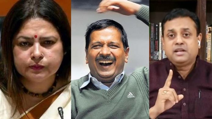 मिनाक्षी लेखी, अरविंद केजरीवाल और संबित पात्रा