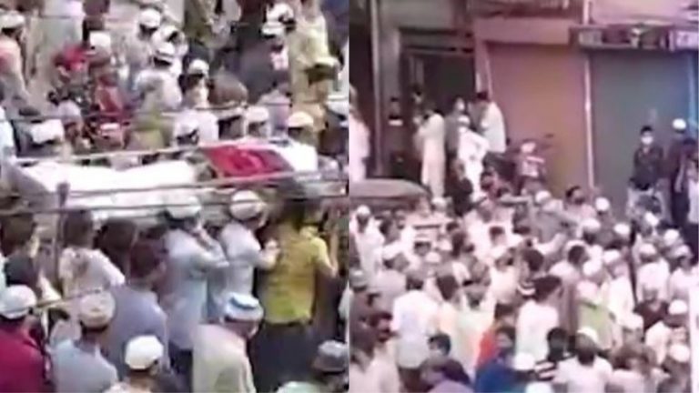 हाजी रफअत अली के जनाजे में 15000 की भीड़, कॉन्ग्रेस नेता बने हिस्सा, राजस्थान पुलिस ने दी सुरक्षा: देखें Video