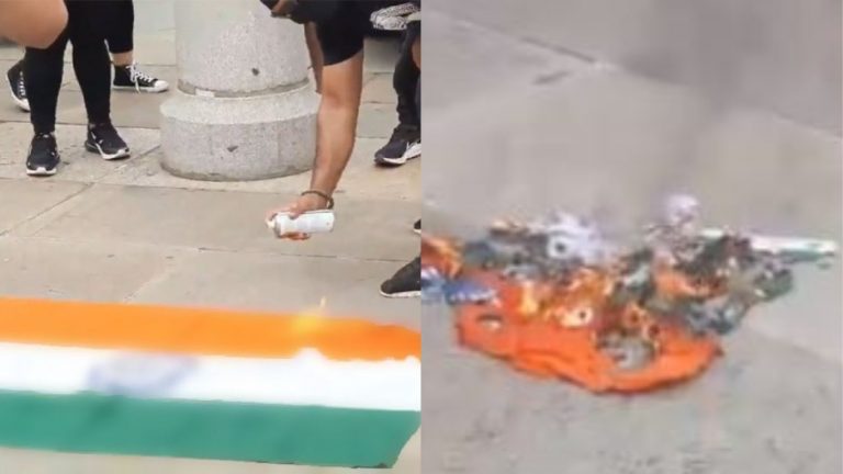 ‘न हिंदी, न हिंदू, न हिंदुस्तान, बनकर रहेगा खालिस्तान’: तिरंगे में लगाई आग-लगे भारत विरोधी नारे, लंदन की घटना