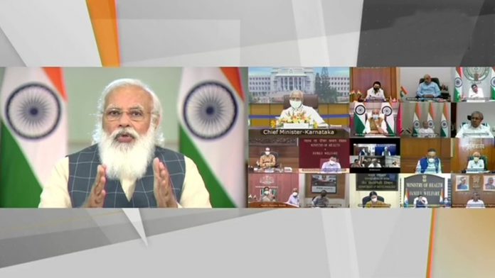 कोरोना को लेकर पीएम नरेंद्र मोदी ने 6 राज्यों के मुख्यमंत्रियों के साथ मीटिंग की