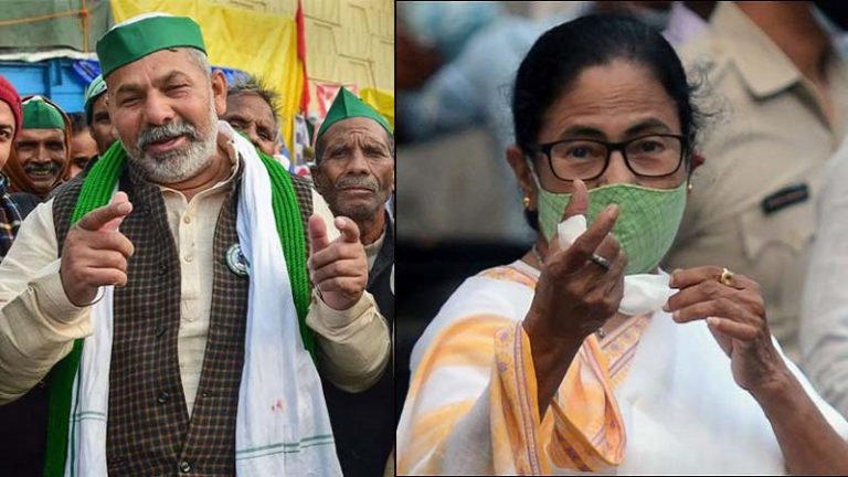 यूपी गेट पर राकेश टिकैत करते रह गए इंतजार, बिना मिले ही बंगाल लौट गईं ममता बनर्जी