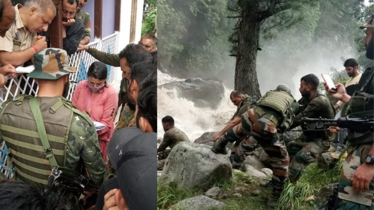 अमरनाथ गुफा के पास फटा बादल, SDRF की 3 टीमें तैनात: होंजार गाँव में लोगों को बचाने पहुँची सेना, देखें वीडियो