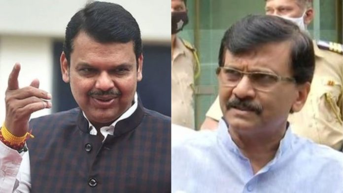 महाराष्ट्र के पूर्व मुख्यमंत्री देवेंद्र फडणवीस और शिवसेना नेता संजय राउत