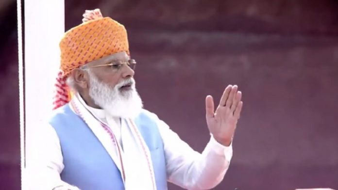 नरेंद्र मोदी, स्वतंत्रता दिवस 2021