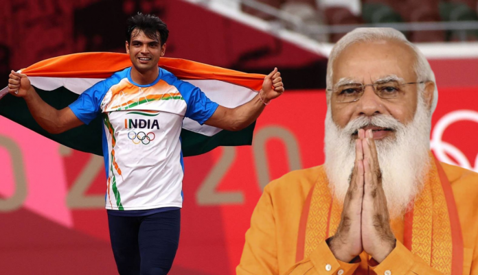 टोक्यो ओलंपिक पीएम मोदी नीरज चोपड़ा