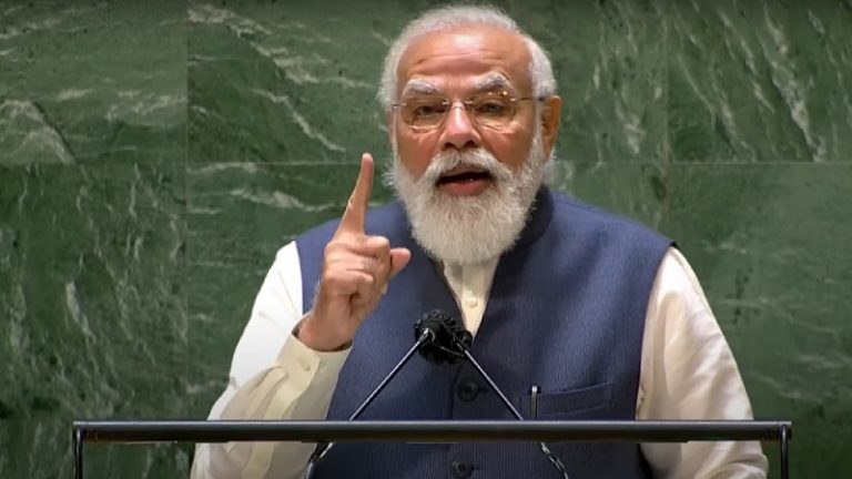 ‘7 साल में 43 करोड़ लोग बैंकों से जुड़े, 36 करोड़ को बीमा, 50 करोड़ को मुफ्त इलाज’: UNGA में PM मोदी ने चाणक्य को किया याद