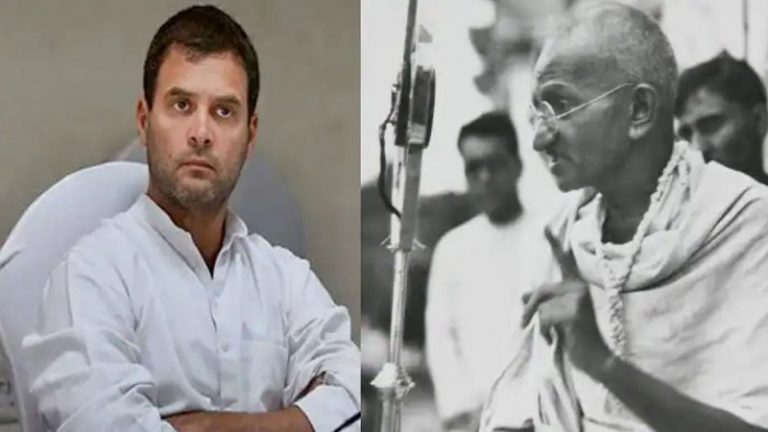 राहुल गाँधी जी, RSS ने महात्मा गाँधी के सीने पे 3 गोलियाँ तो नहीं मारी, लेकिन कॉन्ग्रेस ने बापू के पीठ पर 3 खंजर जरूर घोंपे हैं