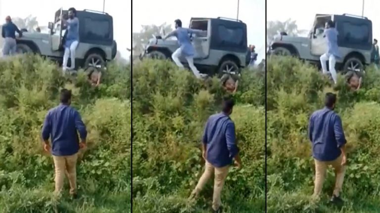 ‘कार से निकल कर भाग रहे हैं मंत्री के बेटे आशीष मिश्रा’: 10 सेकेंड के वायरल वीडियो का FACT CHECK