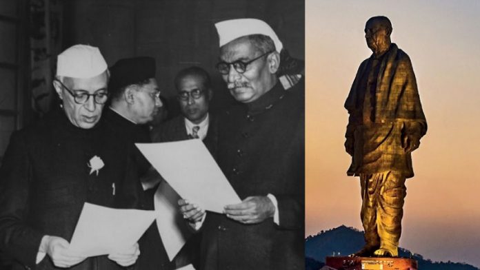 नेहरू, राजेंद्र प्रसाद, सरदार पटेल अंतिम संस्कार