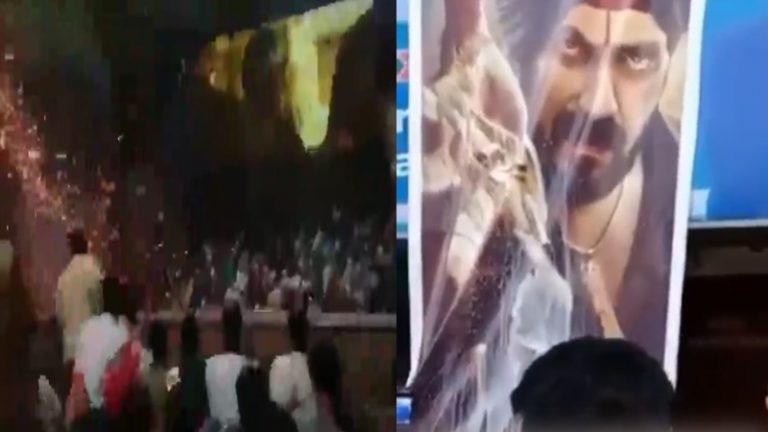 फिल्म ‘अंतिम’ को लेकर सलमान खान के फैंस का दिखा पागलपन: थिएटर में फोड़े पटाखे, पोस्टर को दूध से नहलाया