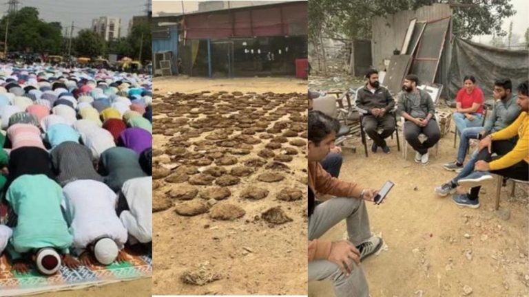 गुरुग्राम में जहाँ खुले में होती थी नमाज वहाँ हिंदुओं ने बैठकर खाई मूँगफली, हिन्दू संगठनों ने कहा- यहाँ वॉलीबॉल कोर्ट बनाएँगे