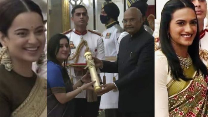 कंगना रनौत, बांसुरी स्वराज और पीवी सिंधू