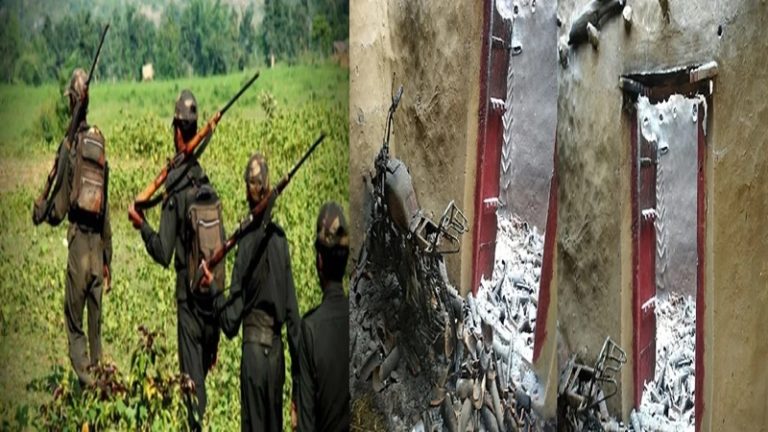 नक्सलियों ने एक ही परिवार के 4 लोगों को उतारा मौत के घाट: घर को बम से उड़ाया, पर्चे में लिखा – ‘सज़ा-ए-मौत के अलावा कोई विकल्प नहीं’