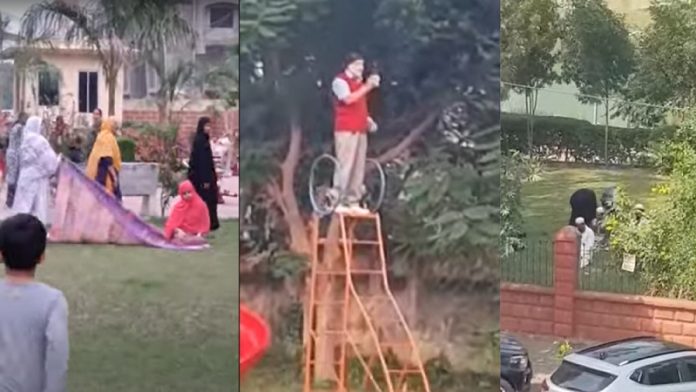 गुजरात, पार्क, नमाज, महिलाएँ, बुजुर्ग, अजान, वीडियो