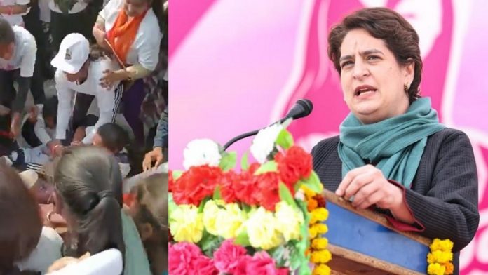 प्रियंका गाँधी, अभद्रता, झाँसी