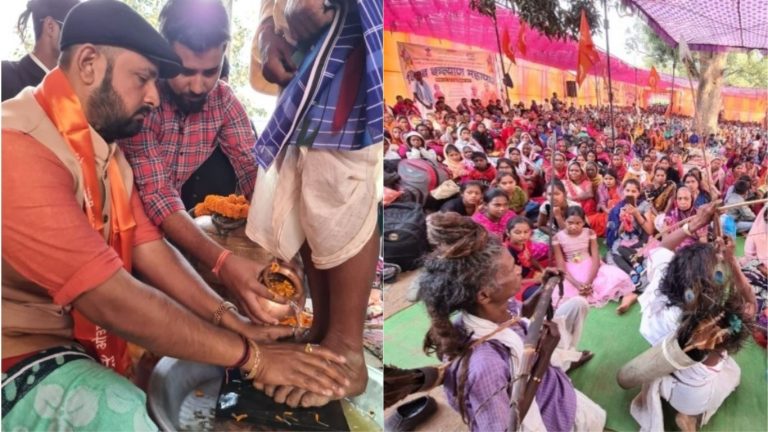 छत्तीसगढ़ में क्रिसमस पर 250 परिवारों के 600 लोगों ने की घर वापसी, चरण पखार हिंदू धर्म में लौटाया