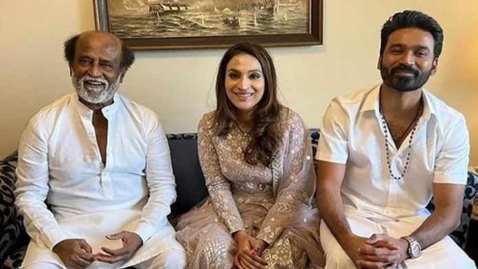 रजनीकांत, ऐश्वर्या और धनुष