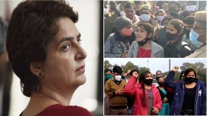 प्रियंका गाँधी वाड्रा, कॉन्ग्रेस, रेप, अलवर, राजस्थान, बीजेपी प्रदर्शन