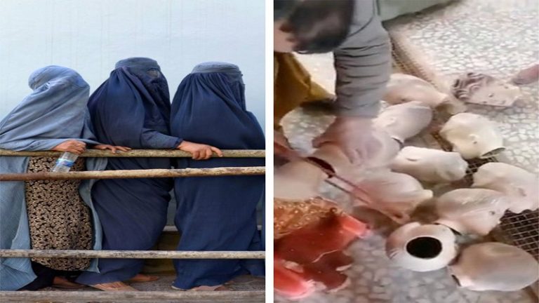 तालिबान वाला अफगानिस्तान: हमाम में भी नहीं जा सकती औरतें, हिजाब पहन घर में ही नहाना होगा, पुतलों के सिर कलम वाला Video भी आया