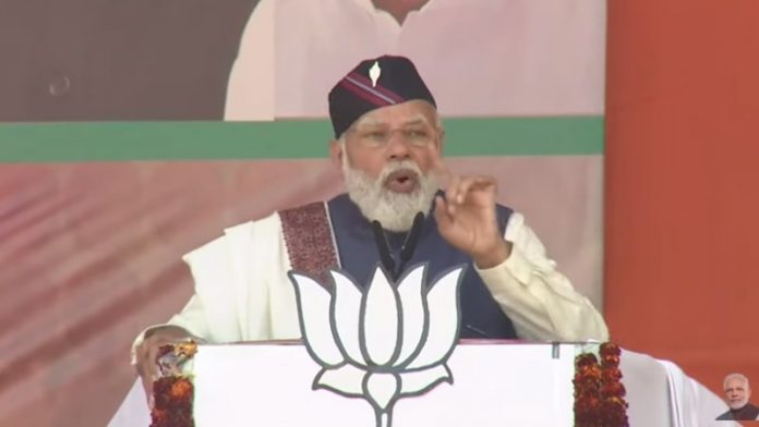 प्रधानमंत्री नरेंद्र मोदी ने कॉन्ग्रेस पर साधा निशाना