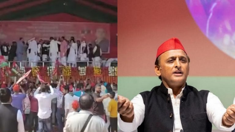 अखिलेश यादव की सभा में सपा कार्यकर्ताओं का हुड़दंग, कुर्सियों को चूर-चूर कर डाला: UP में पाँचवें चरण में 54% वोटिंग