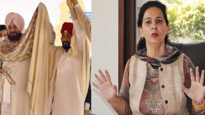 चरणजीत सिंह चन्नी, नवजोत सिंह सिद्धू, नवजोत कौर सिद्धू