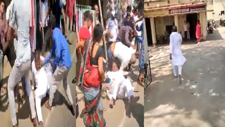 JDU नेता ने घर बुलाकर महिला से की छेड़खानी, महिलाओं ने सड़क पर पटक-पटक कर की कुटाई: चप्पल से पिटाई का Video वायरल