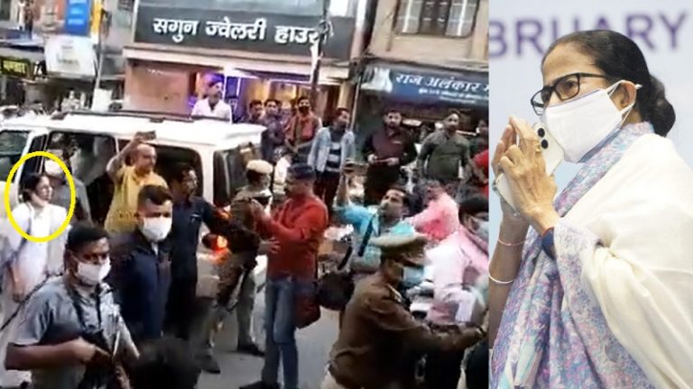 भगवान शिव की नगरी में काले झंडों के साथ हुआ CM ममता बनर्जी का स्वागत, गूँजा ‘जय श्री राम’ का नारा: लोग बोले – वापस जाओ