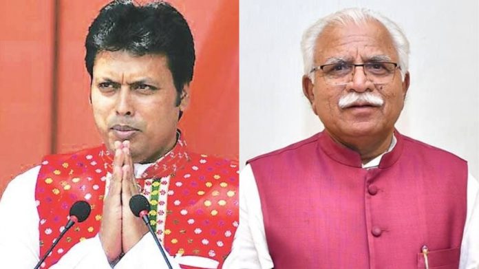 बिप्लव देब खट्टर महिला आरक्षण