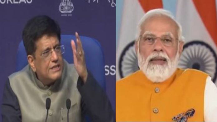 केंद्रीय मंत्री पीयूष गोयल, प्रधानमंत्री नरेंद्र मोदी