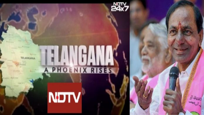 NDTV, तेलंगाना सरकार प्रचार