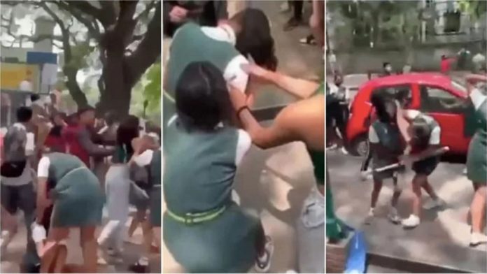 स्कूली छात्रा लड़ाई वीडियो